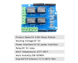 4-Bit 5V Relay Module Relay Control Board Relay Expansion Board with Work indicator