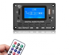 LCD Lyrics Display Bluetooth-compatible Module Amplifier USB Player MP3 Decoder Board with Remote Control