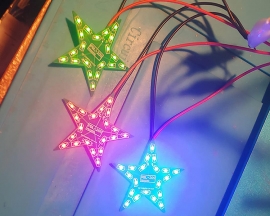 DIY Kit Five-Pointed Star Breathing Light Gradient Blue LED Light SMD 0805 LED Soldering Practice Kit