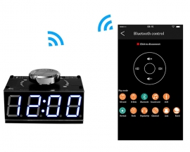 XY-W50L WIFI Electronic Clock DC 5V-24V 50W+50W Bluetooth-compatible Amplifier Wireless APP Control Alarm 12/24H
