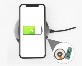 DC 5V 5W Wireless Charger Module Transmitter Base PCBA Board General QI Standard Coil with LED Light