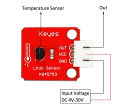 DC 4V-30V LM35 Temperature Sensor 0-100℃ Temperature Detection Module