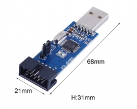 LC-01 51 AVR Programmer ISP USBASP Downloader Onboard ATMega8 (L) Chip