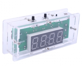 DIY Kit 4Bit Digital Electronic Clock Temperature Display Alarm Clock Soldering Kits