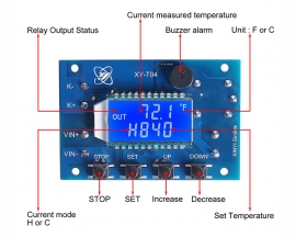 High Temperature Temperature Controller K-type Thermocouple -99~999C LCD Display 10A Relay Switch Controller