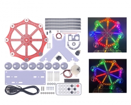 DIY Ferris Wheel Model Kit, Rotary LED Blinking Light, Electronic Soldering Kit SMD SMT Practice Kit