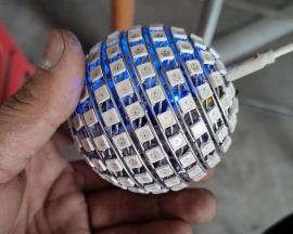 DIY RGB 3D LED Ball Light Kit WS2812B Colorful LED Flashing Sphere Soldering Kits for Welding Practice Project