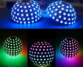 DIY RGB 3D LED Ball Light Kit WS2812B Colorful LED Flashing Sphere Soldering Kits for Welding Practice Project