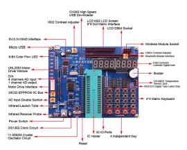 STC89C52 Development Board C51 Learning Experiment Board USB Programmable 8051 MCU Controller System Board