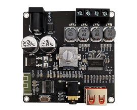 50Wx2 Bluetooth Amplifier Module BLE5.1 2.0 Volume Indicator Dual Channel Stereo 50W+50W BLE/AUX/U-disk/USB sound card