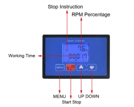 Remote Control Governor 15KHz 0-100% 30A Speed Limiter Smart LCD Display 12V 24V 36V 48V