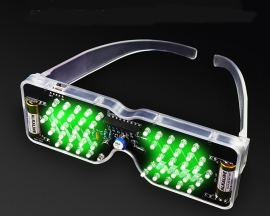 DIY Kit Sound Controlled LED Lighting Glasses LED Electronic Soldering Kits (No Batteries)