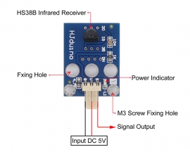 38KHz Infrared Receiver Module for Smart Car Infrared Remote Control DIY Kit