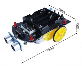 DIY Kit HC-SR04 Ultrasonic Automatic Obstacle Avoidance Intelligent Car, STEM Electronic Kits for School Students Learning Competition DIY Project