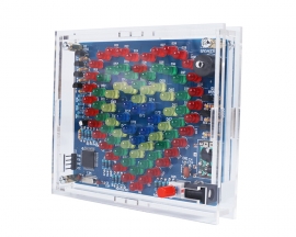 RGB Colorful Heart Shaped LED Flashing Light Kit, DIY Electronic Kits for School STEM Projects Soldering Learning