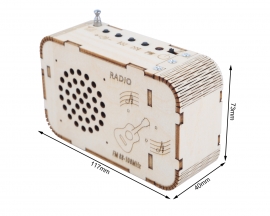 DIY Wooden Radio Kit, FM 88-108Mhz Radio with Battery Assembly Kit, STEM Kits for School Student Learning Teaching