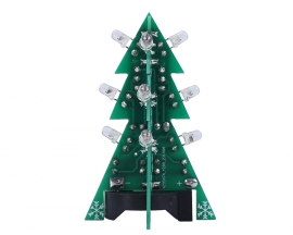 DIY 3D Mini PCB Christmas Tree Kit with Flashing LED Lights, Simple LED Xmas Tree Electronic Soldering Kits for Beginners