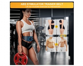 MHD TENS Abs Trainer Flex Belt for Women Men, Upgrade No Need Replace Pad AB machine 6 Modes 15 Intensity Levels Abs Workout Equipment - Rechargeable Ab Trainer Belt Toner for Abdominal