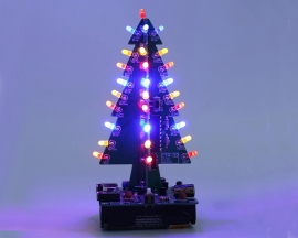 DIY Kit Red Yellow Blue Flash LED Sound Control Christmas Tree LED Kit Audio Flashing Light Soldering Training Kit