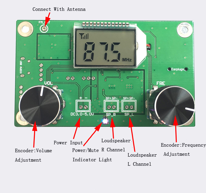 PLL LCD Digital FM Stereo Radio Receiver Module