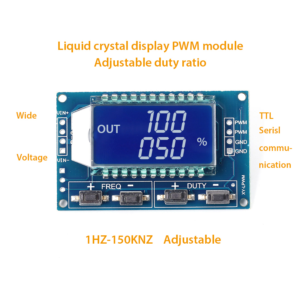 1Hz-150KHz PWM Pulse Frequency Duty Cycle Adjustable Module Signal Generator