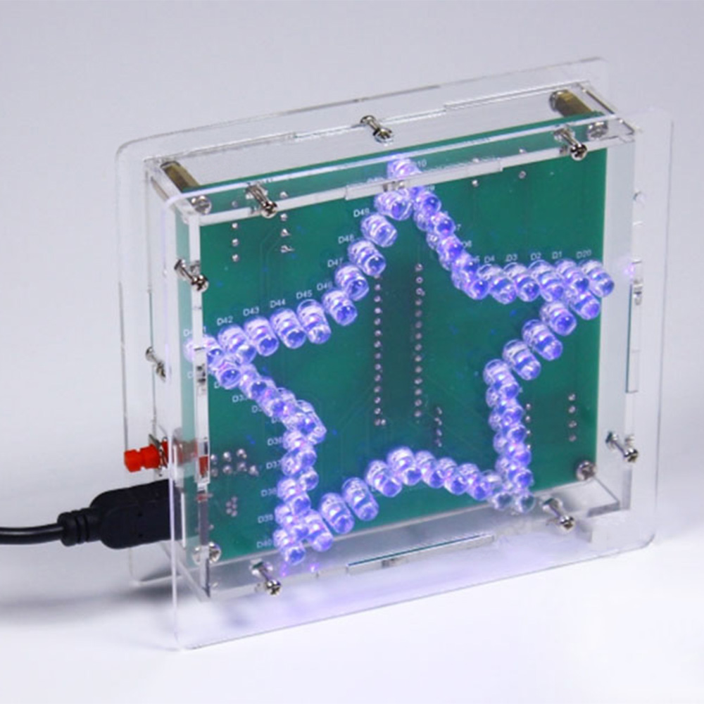 DIY Kit Colorful Glittering Five-Pointed Star Water Light LED DC 4.5V-5V