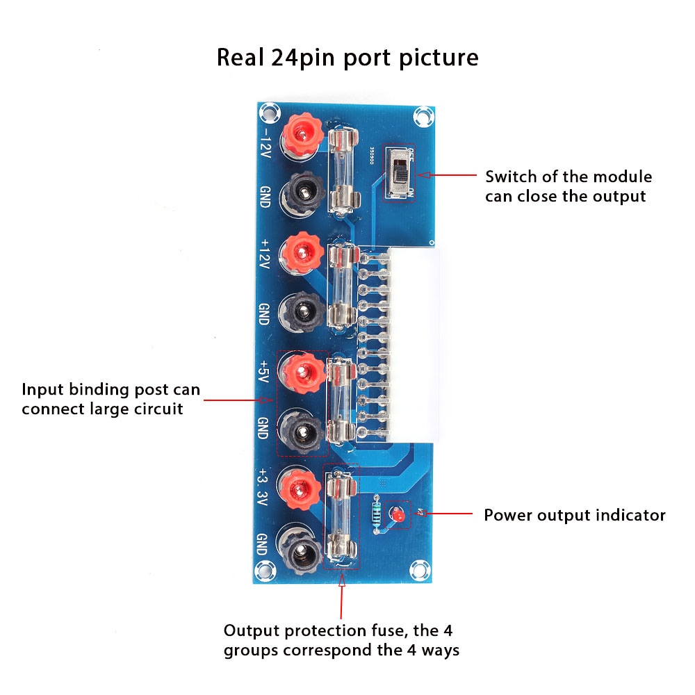 ATX power supply adapter changer module XH-M229 desktop pc board 24pin  I 