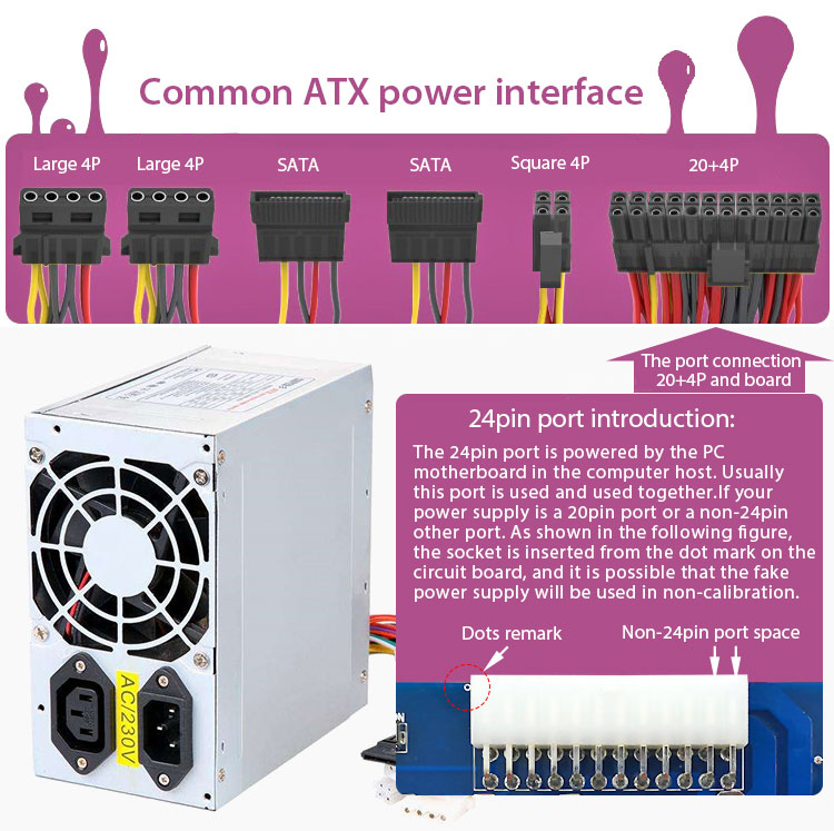 ATX power supply adapter changer module XH-M229 desktop pc board 24pin B FJ 