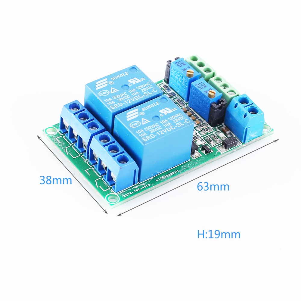 LM393 DC 12V 2Bit Voltage Comparator Relay Control Circuit Module