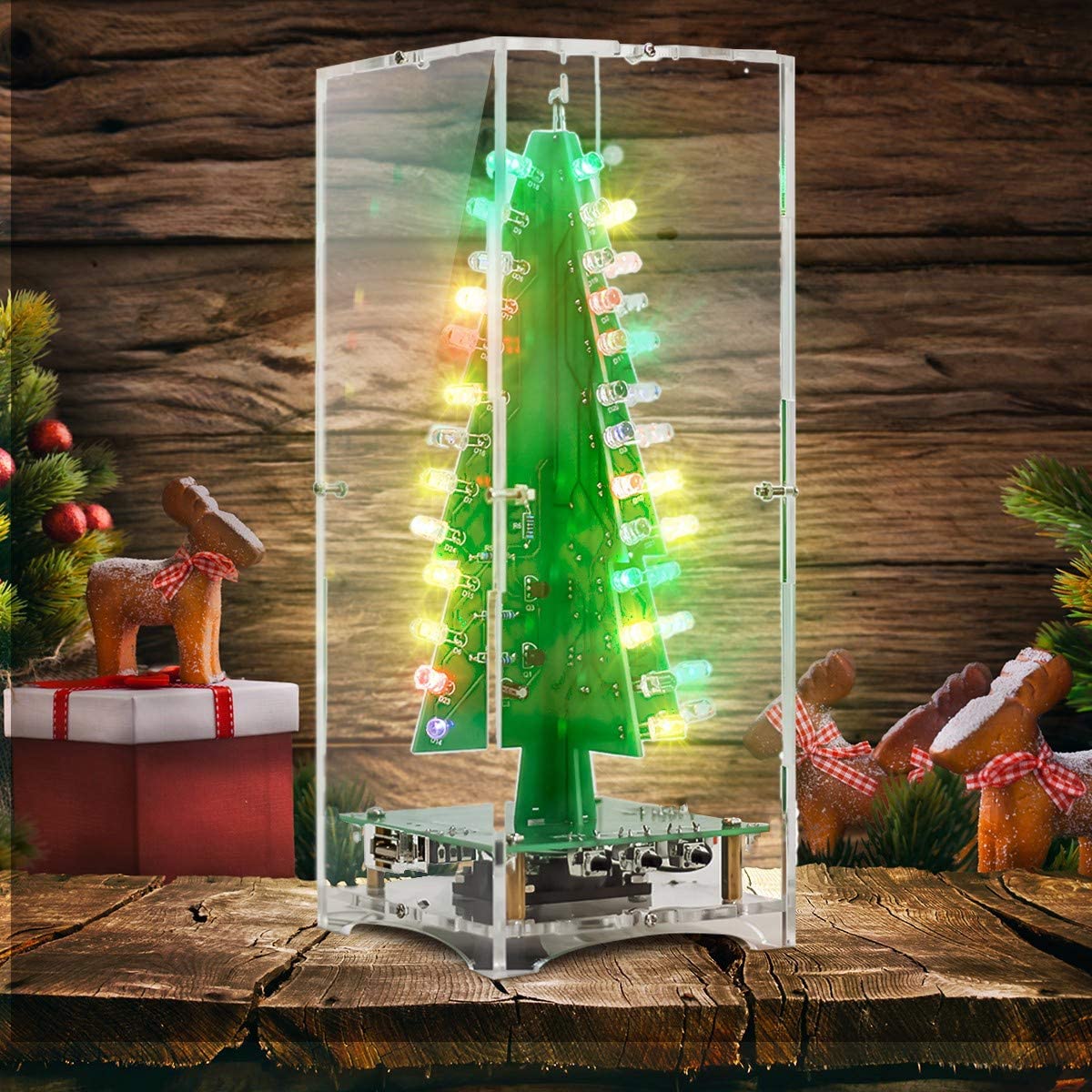 Details about   DIY Colorful LED Light Chirstmas Tree With 8Kind Music Electronic Kit Gift R4Q6 
