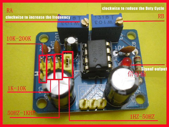Details about   NE555 Pulse Frequency Duty Cycle Square Rectangular Wave Signal Generator Mod SF 