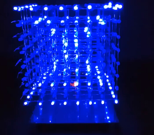 3D Light Squared DIY Kit 8x8x8 3mm LED Cube Blue Ray LED NEW