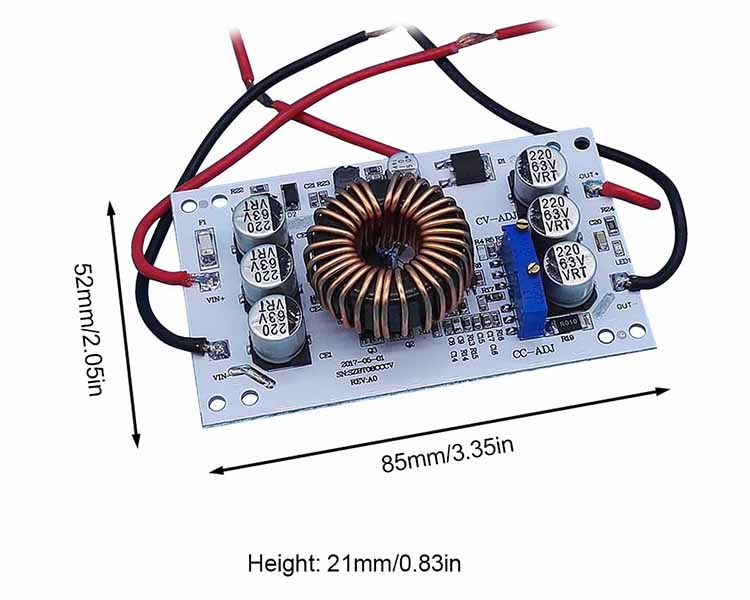 DC-DC Boost Converter 600W Adjustable 10A Step Up Constant Current