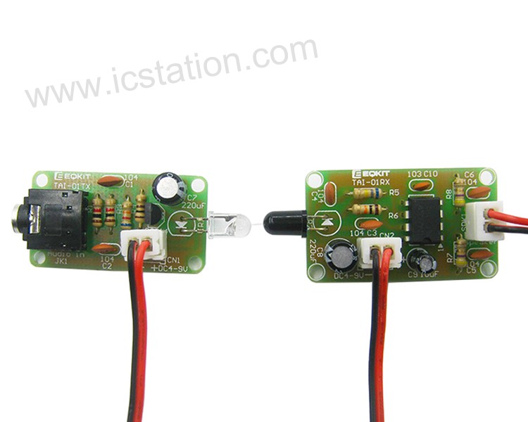 Wireless Audio Transmission Board Infrared IR Transmitter & Receiver Module 