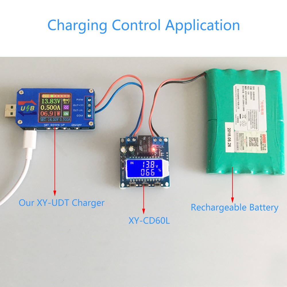 ماژول کنترل شارژ باتری دیجیتال 6 الی 60 ولت مدل XY-CD60L