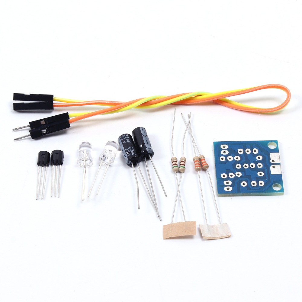 New 5MM LED Simple Flash Light Circuit Production Board DIY Kit Set FZ