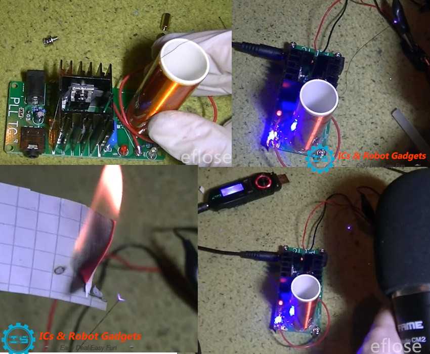 15w Mini Musik Teslaspule Tesla Coil Spulen Plasma Lautsprecher  Haut-parleur Bricolage Set Fk