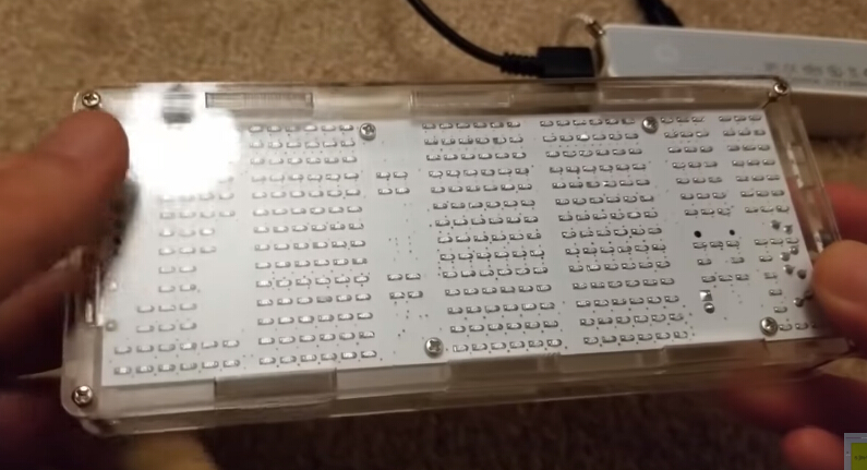 DIY Kit Red LED Dot Matrix Clock SMD Kit Parts C51MCU w/ Acrylic Box Temperature 
