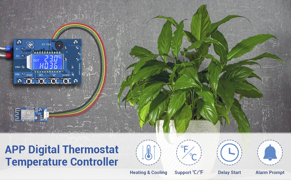 HEAT COOL Temp Thermostat Temperaturregelung Schaltrelais Sensor 12V Digital 