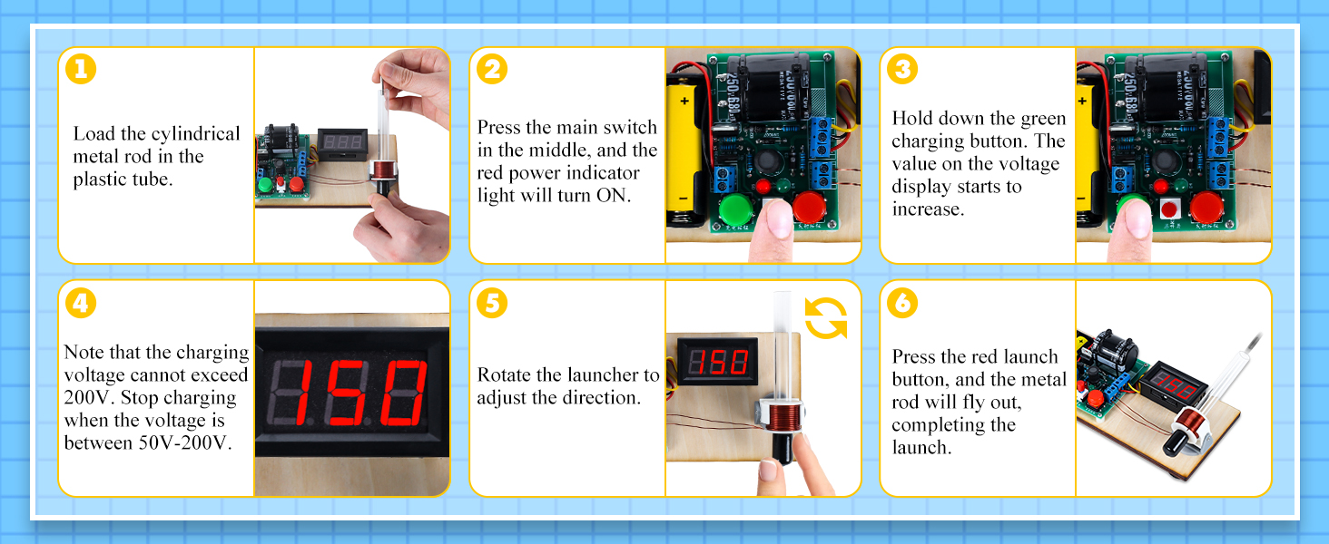 DIY Electronics Kit Soldering Practice Electromagnetic Launching