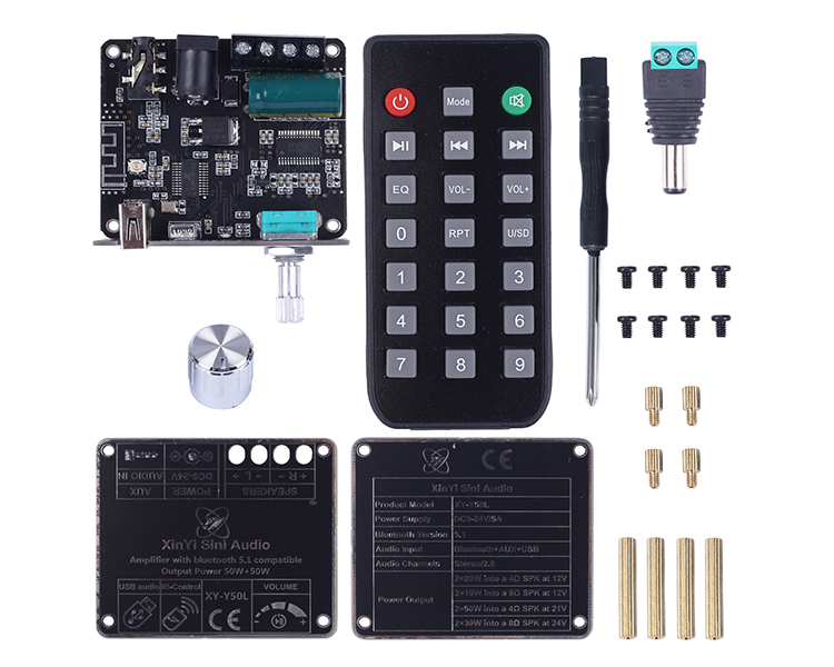 Bluetooth 5.0 Amplifier Board, 50W 50W Dual Channel HIFI Audio