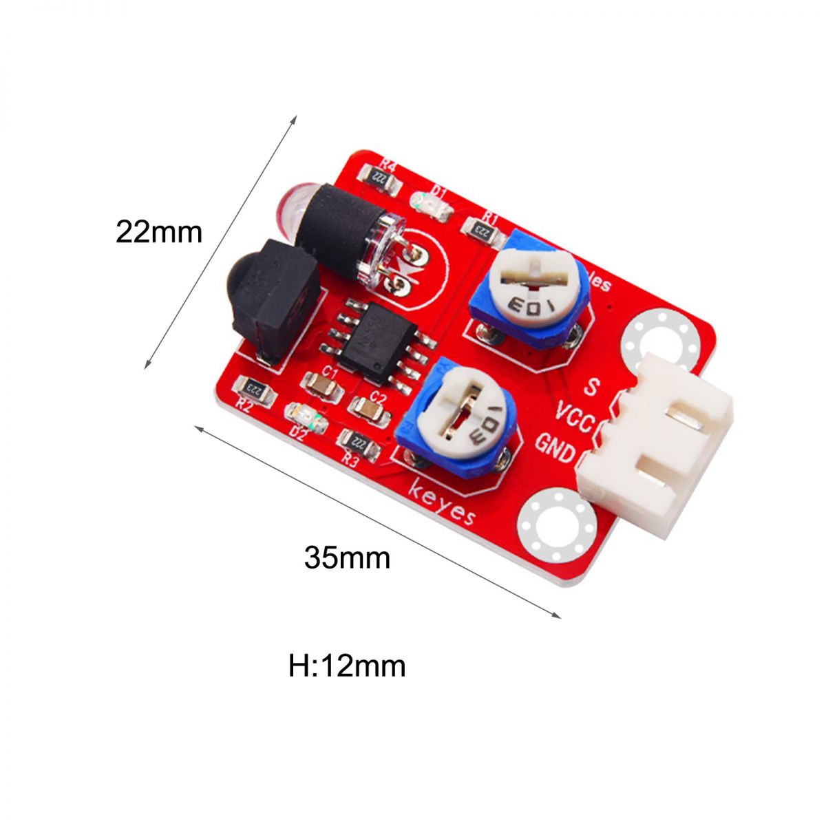 Gikfun Obstacle avoidance IR Infrared Sensor Module Reflective  Photoelectric Light Intensity DIY Kit for Arduino UNO (Pack of 5pcs)  EK1254x5