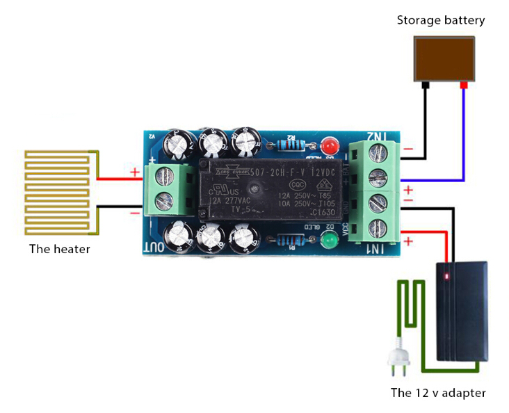 12V DC Battery Switch Module, Power Supply Controller, Backup Battery