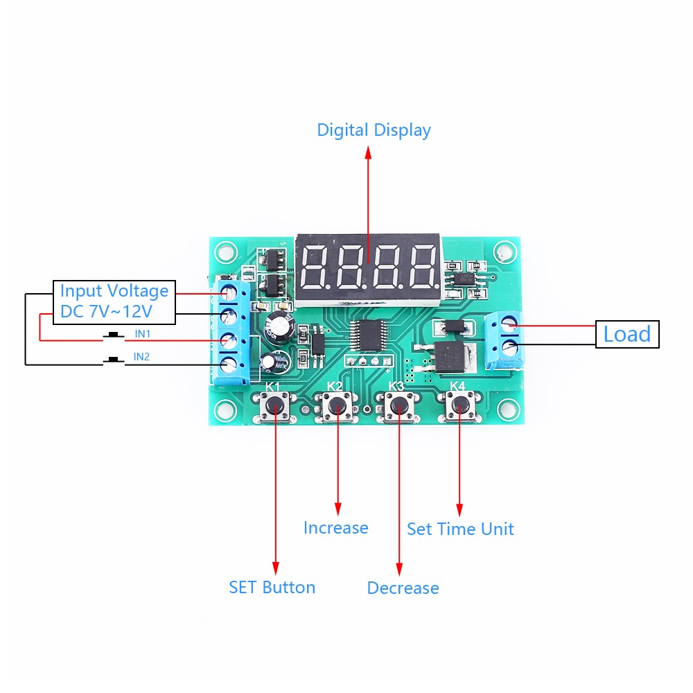 Delay Module Timer Control Trigger OFF Voltage Upper Lower Limit Detection CG 