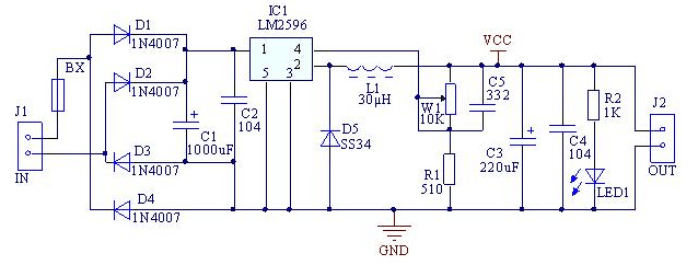 LM2596 2596 DC-DC Step-Down Buck Converter Adjustable Adjust Variable  Voltage Regulator Module