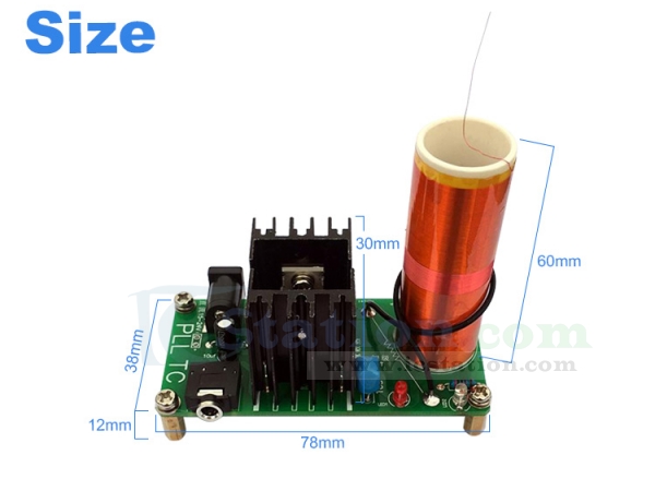 Aoshike DC 15-24v 15W Mini Music Tesla Coil Plasma Speaker diy kits plasma lo... 