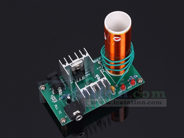 KIT Mini bobina di tesla musicale 15 – 24 V DC alta tensione jack audio  input