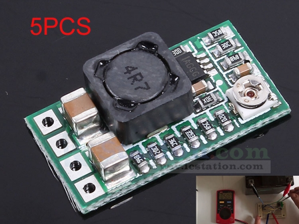 5PCS Mini DC to DC Adjustable Step Down Module 12/24V to 5V 3A Buck Converter  Power Supply Module