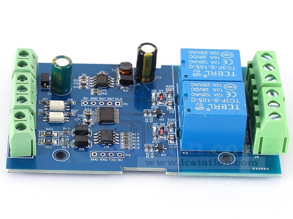 Dual Modbus Relay Module 2bit Modbus Rtu Switch Signal Input Output