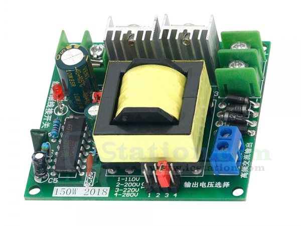 150W Inverter 50Hz/60Hz DC 12V to AC 110V 220V Adjustable Power Supply ...